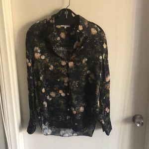 Vince silk flower blouse (brand new)